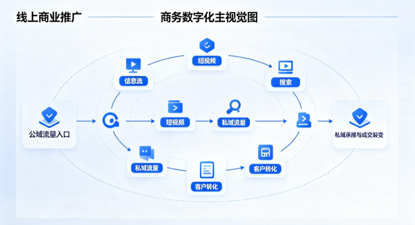 中牟县线上商业推广怎么做？全域流量闭环搭建与低成本转化实战指南
